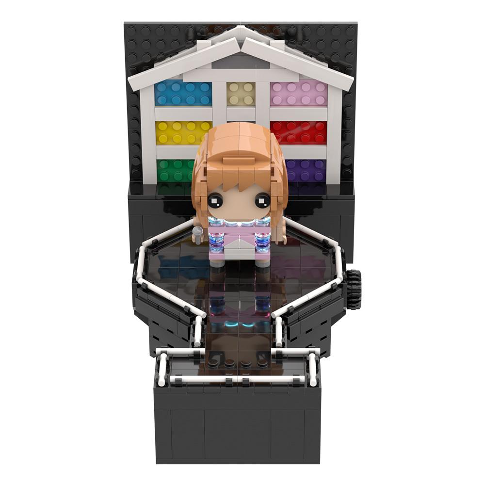 Non-Toxic Gobricks Moc Brickheadz Style The Eras Tour Stage Buliding Blocks Taylors Alison Swift Pattern Design Modular Toys Bricks Set