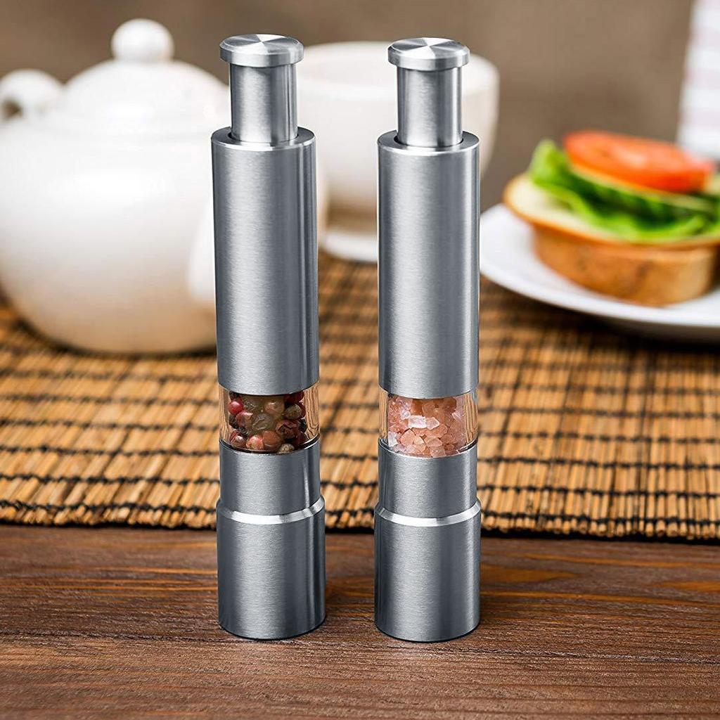 Stainless Steel Thumb Push  Pepper   Grinder Mill Muller Stick