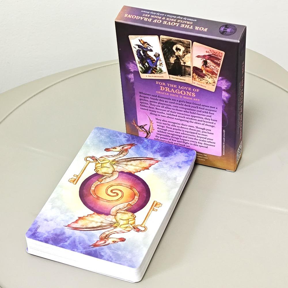 10.4*7.3cm for The Love of Dragons Oracle Deck 44 Pcs Cards