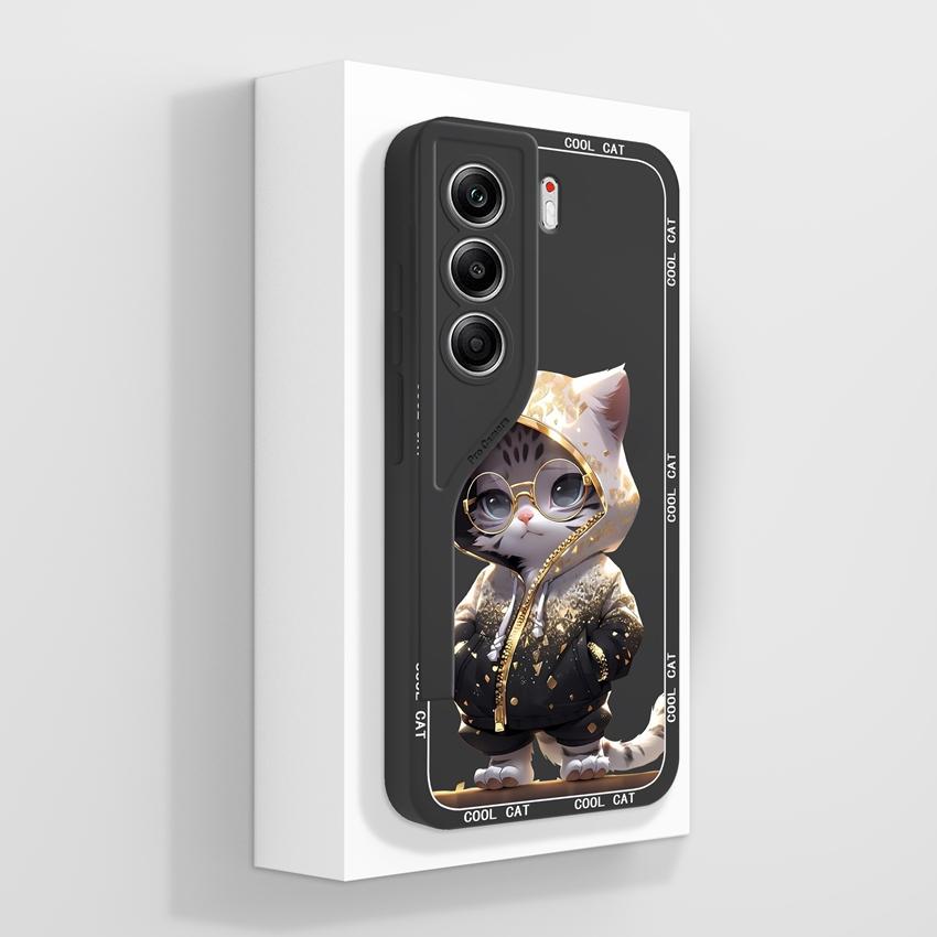 Coques For Tecno Camon 40 Pro 5G Cover Cases Fashion Graceful Flowers Patterns Smooth Liquid Silicone Anti Fall Protective Shell