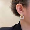 French Niche Design Pearl & Cubic Zirconia Stud Earrings - Versatile Light Luxury
