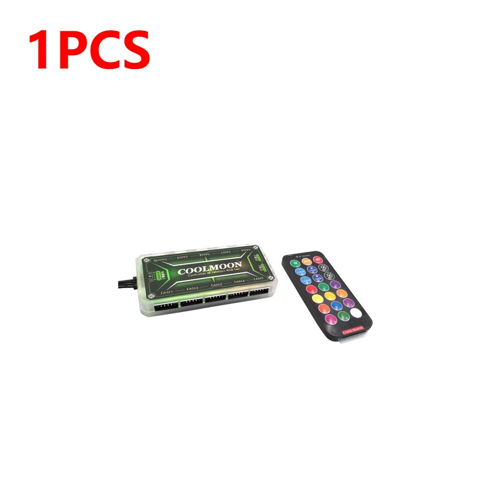 

COOLMOON RGB Remote Controller DC12V 5A RGB Cooling Fan Intelligent Controller PC Computer Case Cooling Chassis Silent Fan Hub