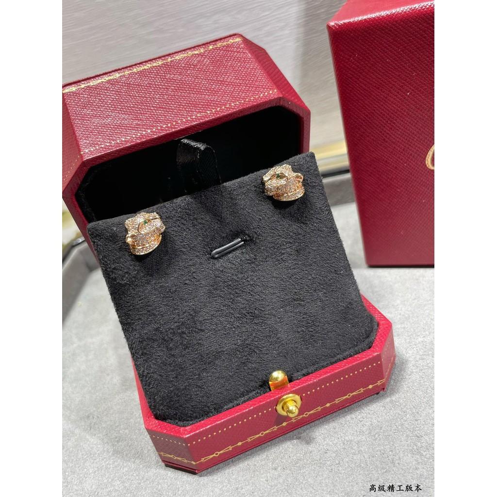 Leopard Head Earring for Men and Women Can Wear, Adding Rivet Elements Fashionable and Exquisite High-end Customized Electroplating 18k Gold