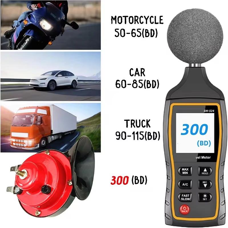 12V Super Loud Train Horns 300DB Waterproof Automotive Loudspeaker Universal Car Motorcycle Truck Boat Electric Sound Signal