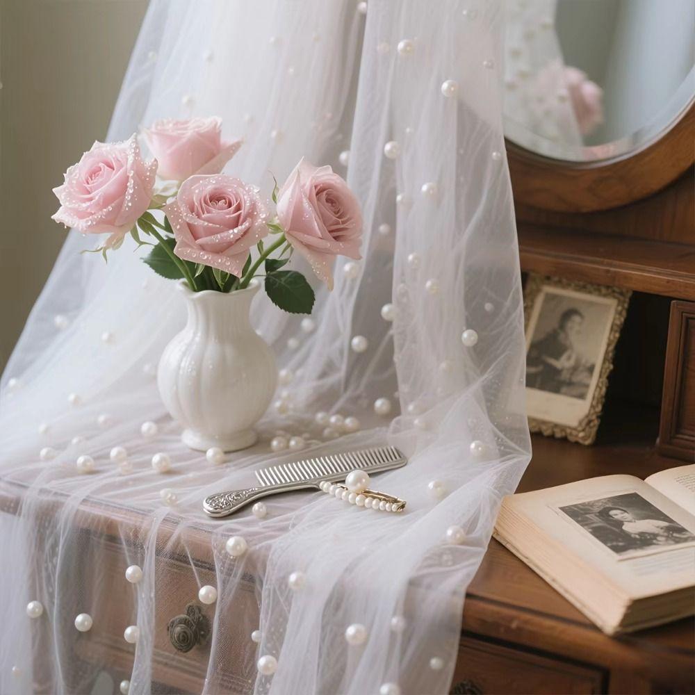 Mesh Fabric Bridal Veil Sheer Wedding Table Runner Table Decorations Table Cloth  Wedding Party