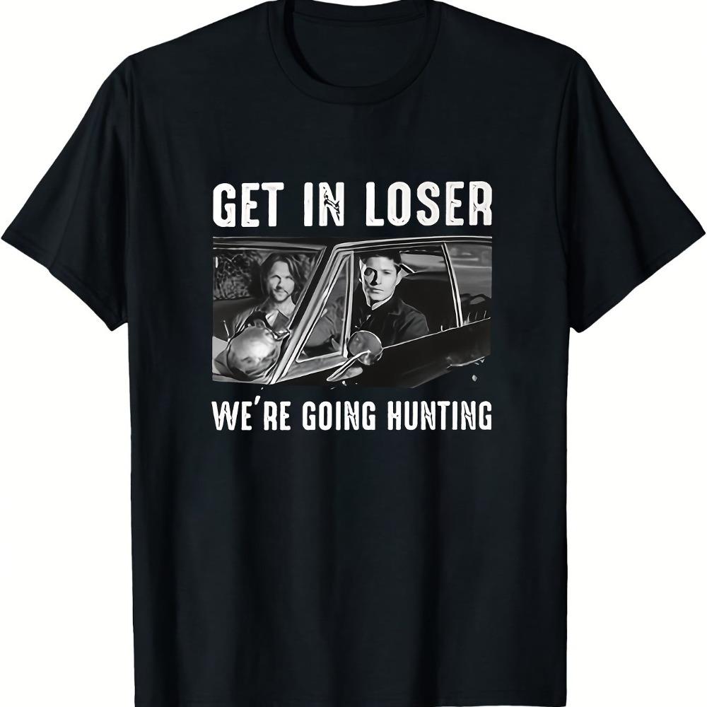 Unisexs Get in The Car Loser TV Program Pattern Tshirt Unisexs Tshirt Summer New Unisex Fashion Trend Y2K M