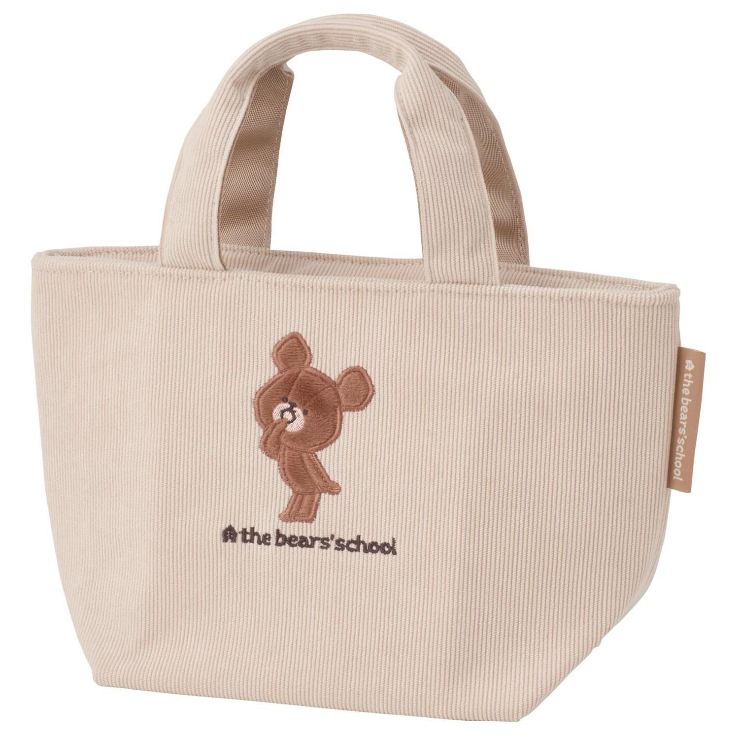 Skater Corduroy Fabric Insulated Lunch Bag Kuma no Gakkou Cocoa KCOB2
