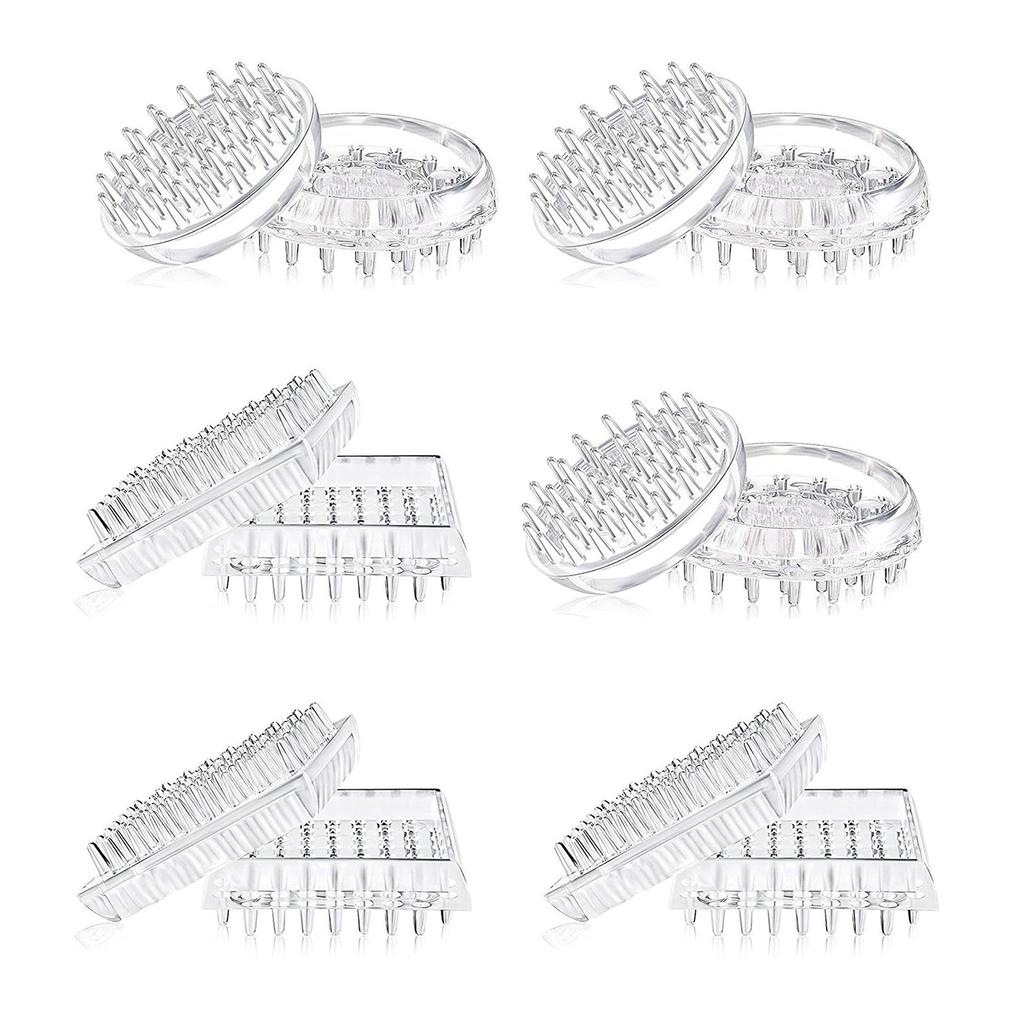 12/16Pcs Furniture Caster Cup Carpet Protectors Comfortable Touch Spiked Furniture Cup Clear Plastic Chair Leg Covers