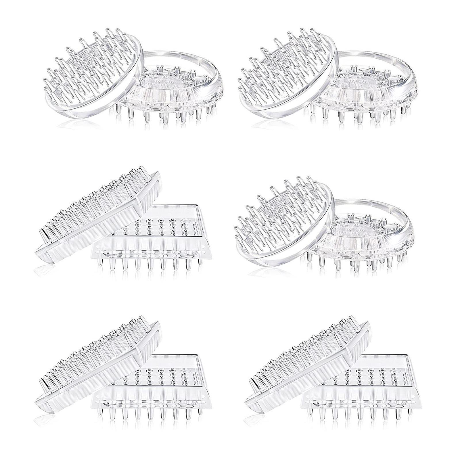 

12/16 шт. Защитные накладки для ковров Прозрачные пластиковые подставки под колесики Удобные на ощупь Мебельные чашки с шипами для диванов столов стульев C