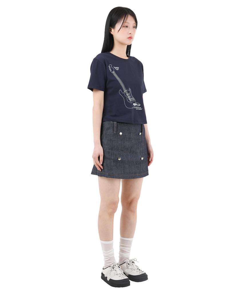 KATHARSIS Daily Denim Low-Rise Pants Skirt Dark Blue One Size