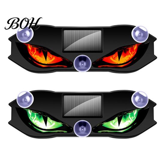 Solar Powered Car Interior Lights Devil Eyes Light for Windshield, Window Warning Sign with Three Smart Modes, Enthusiast Styling Accessories
