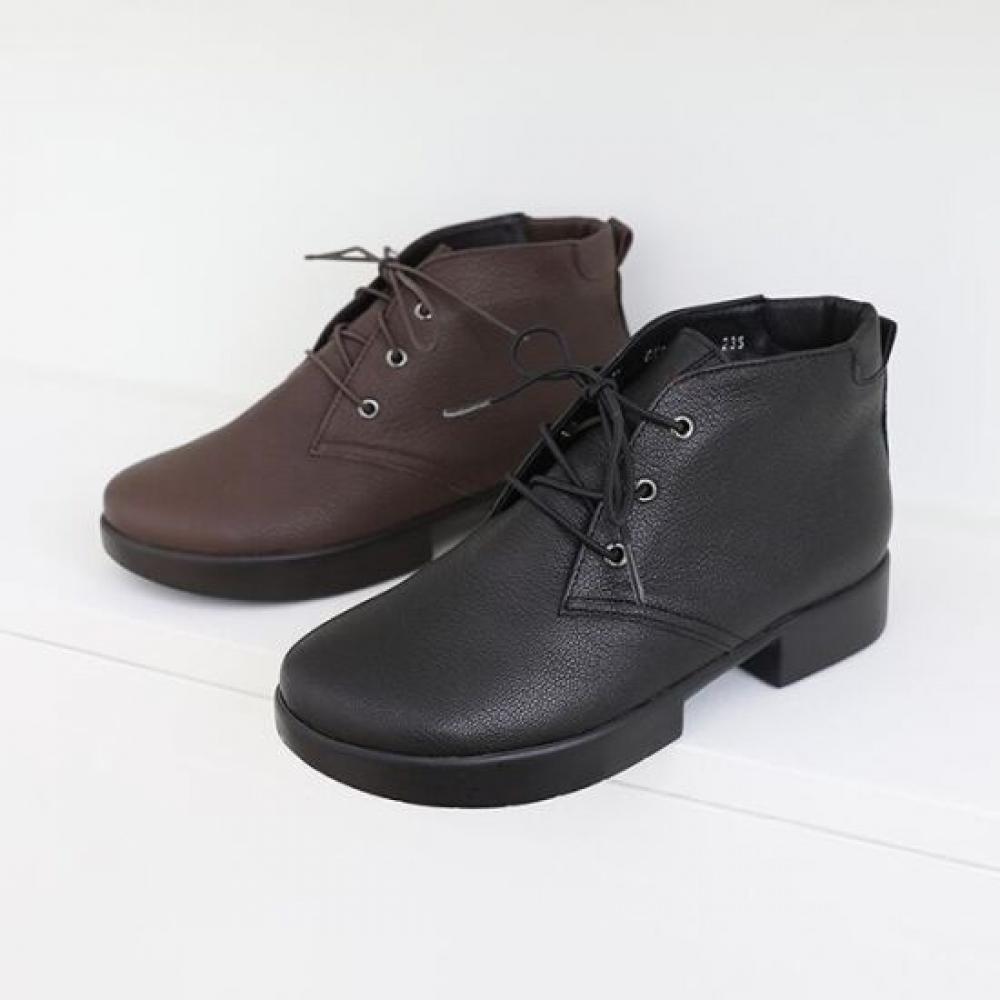 Jisyu Handmade Natural Lambskin Blty Lace Up Ankle Boots