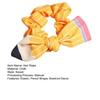 Women Hair Rope Yellow Striped Pencil Bowknot Decor Hair Tie