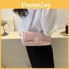 Trendy Pu Leather Small Square Shoulder Bag For Women In Versatile Street Style