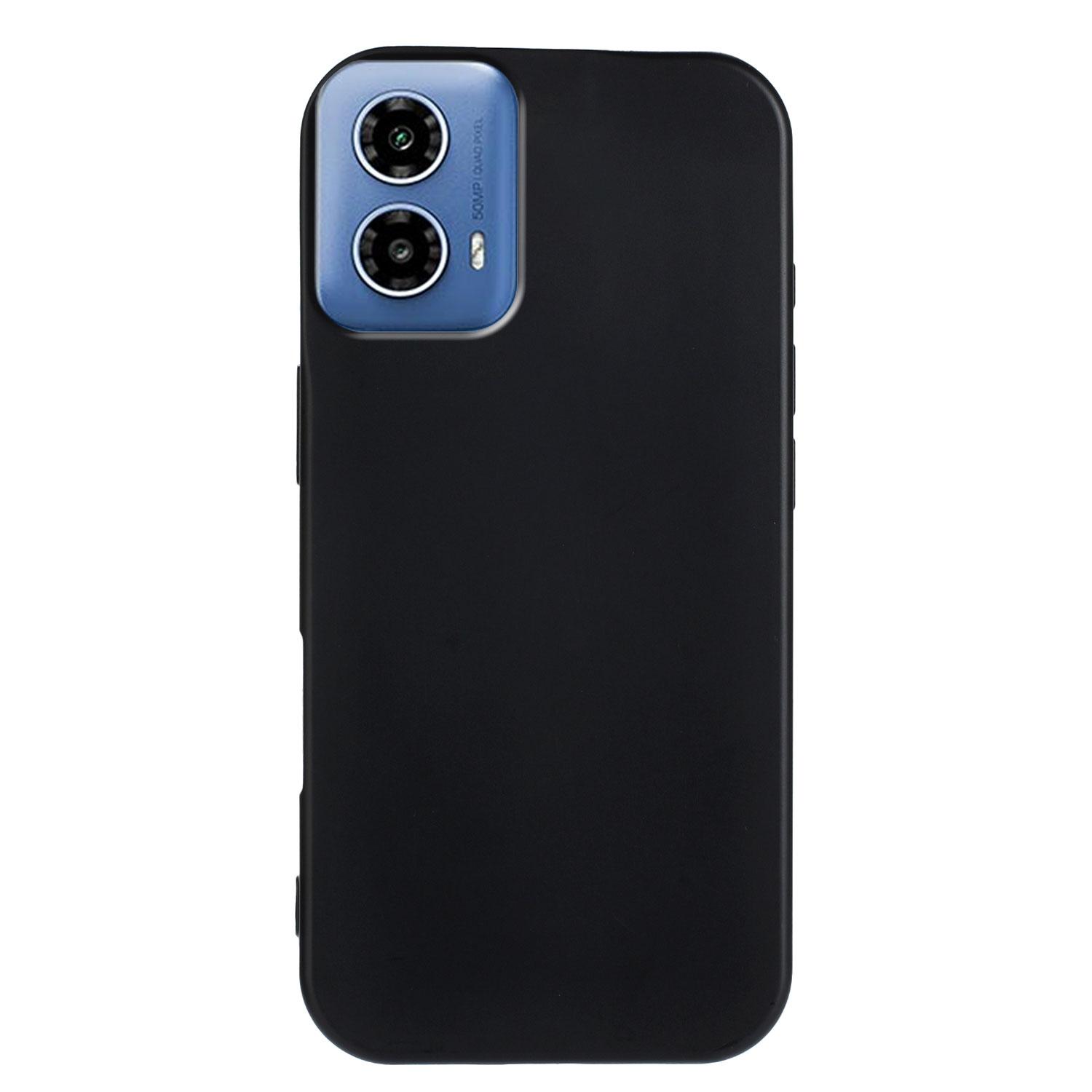 

For Motorola Moto G45 5G/Motorola Moto G34 5G TPU Case Soft Matte Anti-fingerprint Phone Back Cover Black