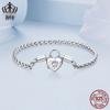 Avle Heart Lock Chain Bracelet - S925 Sterling Silver, Cross-Border Hot-Selling Item