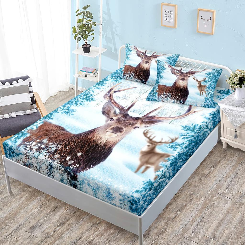 Sports Baseball Pattern Mattress Three-Piece Digital Printing Mattress Bedding Set Adult Children