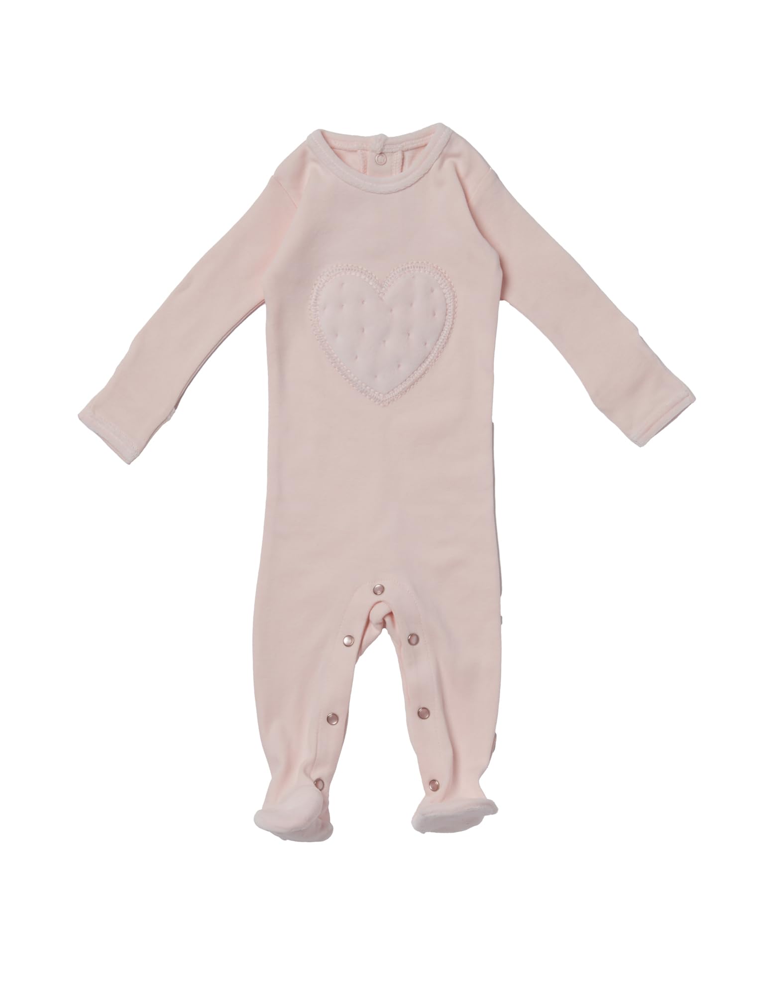 

Organic Velveteen Graphic Footie Blush [L ovedbaby] 6-9m