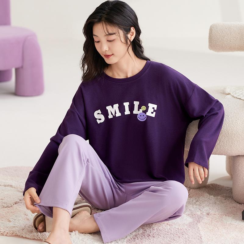 

Пижамный комплект с кошкой для женщин, розовый, клетчатый, милый, кавайный, с длинными рукавами, длинные брюки, осень-зима, мягкая, уютная пижама для сна, пижамы для девочек 2XL