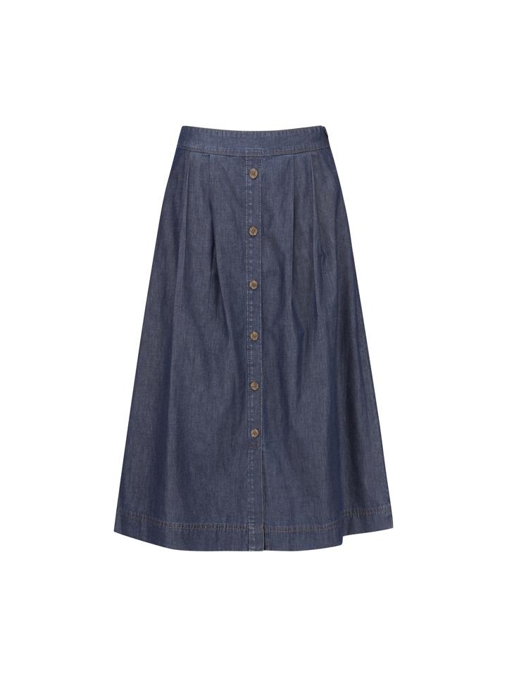 Polhaem Damen) Kühler Denim-Knopfrock_Phf2Rr2070