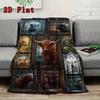 Highland Cow Gallery 2D Flat Pattern Flannel Blanket, High Quality All Seasons, Home Decor, Warmth and Comfort, Perfect for Christmas Gifts.