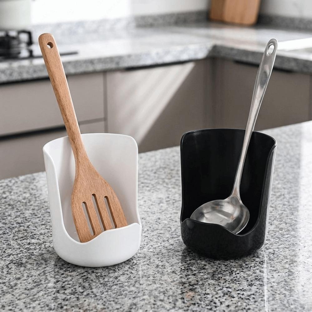 Heat-Resistant Spoon Holder Plastic Pot Lid Storage Rack Practical Spatula Holder Dinning Table