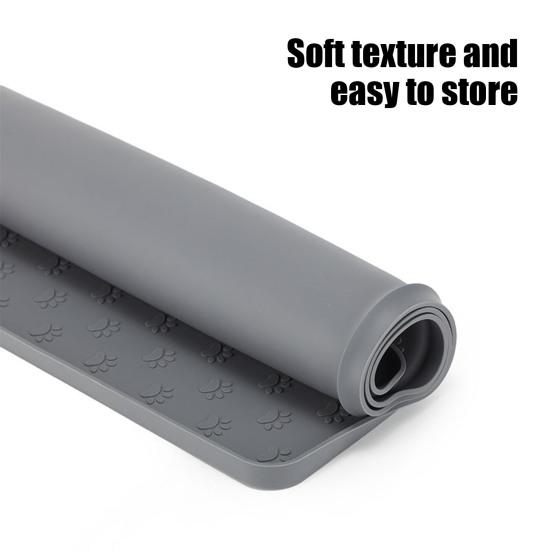Cat Food Mat Silicone Pet Feeding Bowl Mat Non-Skid Waterproof Pet Placemat for Cats Dogs Food Dish Water Bowl
