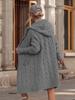 Fall Winter Women's Knit Sweater Long Cardigan Open Shawl Coat with Hood and Pockets (Plus Size)