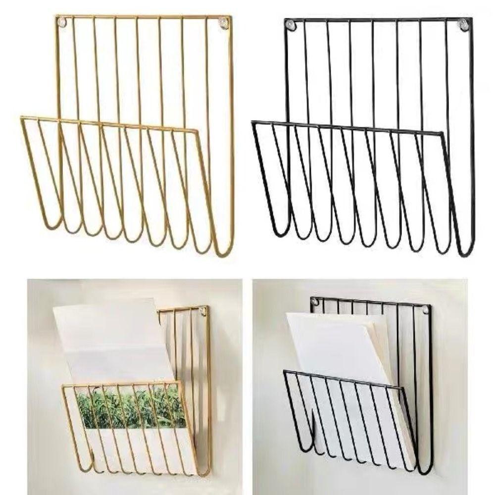 Metal Wall Files Folder Wall Mounted Door Hanging Organizers Tabletop Display Stand  Office