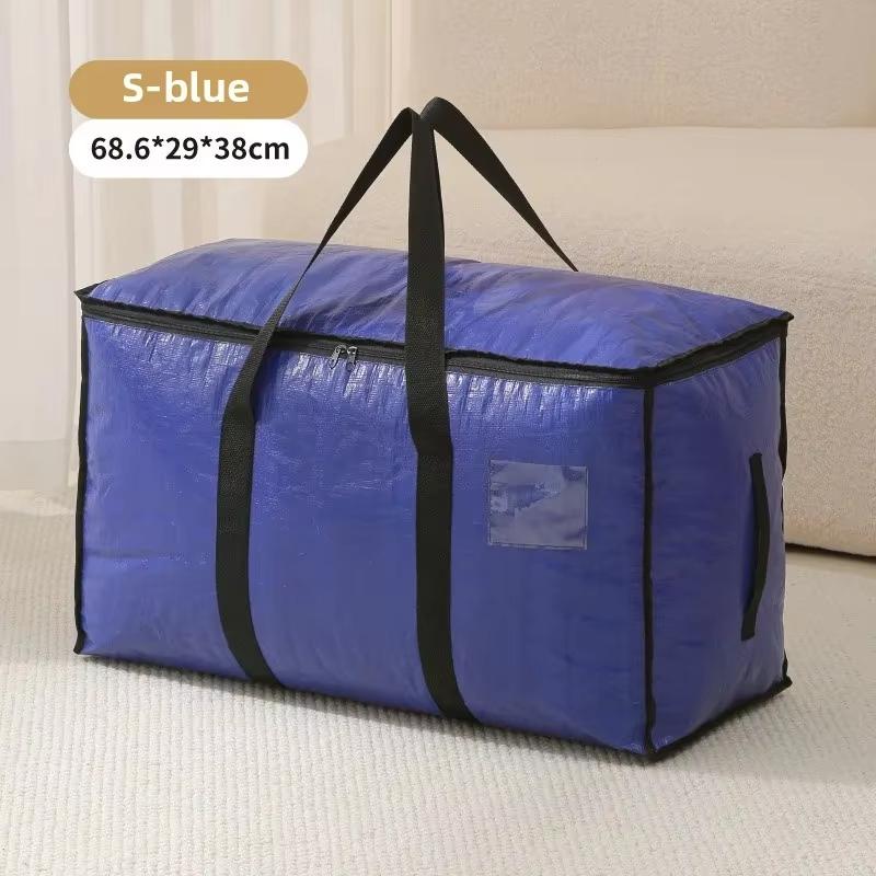Quilt Organizer Bag Foldable Large Capacity Heavy Duty With Handle Double-Sided Zippers Camping Totes For Packing Luggage