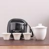 Outdoor Car Portable Bag, Kuaike Cup, One Pot, Three Cups, Ceramic Travel Tea Set, Business Holiday Celebration Gifts