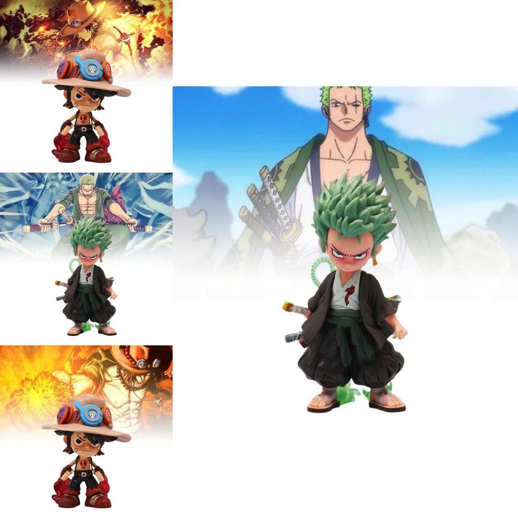 Stylish One Piece Zoro Sitting And Cowboy Ace Pvc Figure Model Ideal For Anime Lovers
