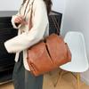Bolsa Tote Feminina Grande Capacidade Bolsa Transversal Bolsa de Ombro de Couro Macio Bolsa de Axila