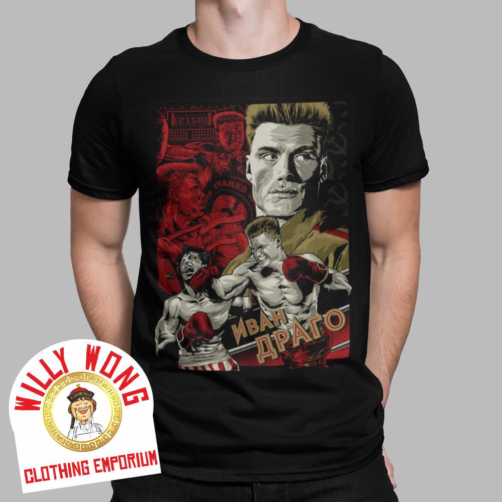 ROCKY 4 T-SHIRT IVAN DRAGO BOXER MOVIE RETRO RUSSIA TEE 80S ICON STALLONE Unisex T-Shirt L