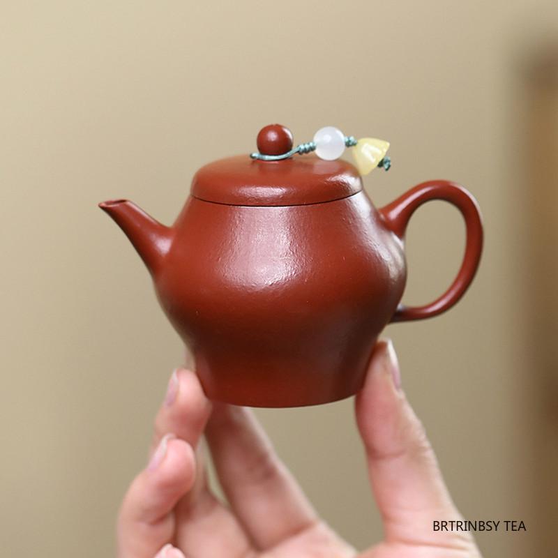 90ml Yixing Handmade Purple Clay Teapot Chinese Small Capacity Tea Pot Raw Ore Zhu Mud Kettle Household Zisha Teaware Tea Set