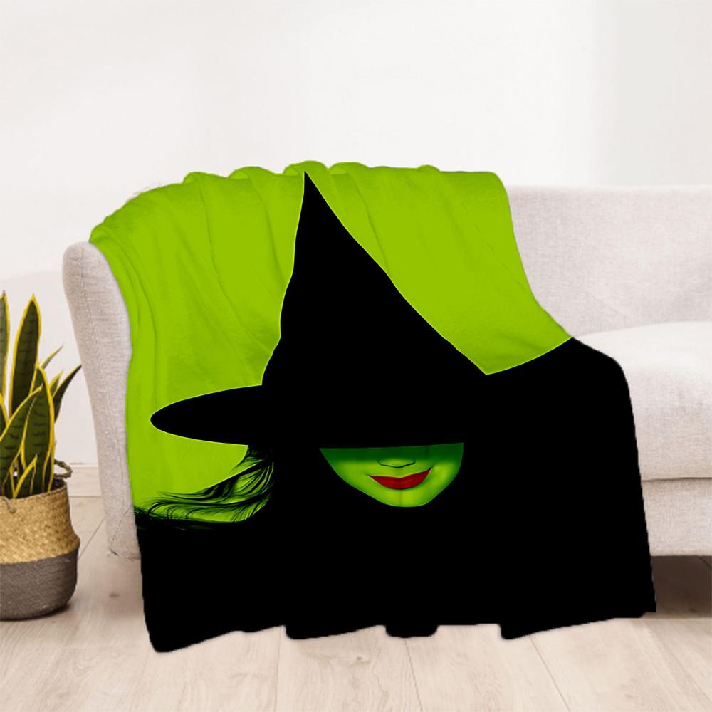 1pc Witched Outdoor Blanket Lightweight Flannel, Soft & Warm, All-Season Use for Sofa, Outdoor, Camping, Living Room, Office084