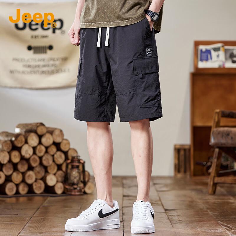 JEEP Men s Ice Silk Quick-Dry Casual Shorts 4XL