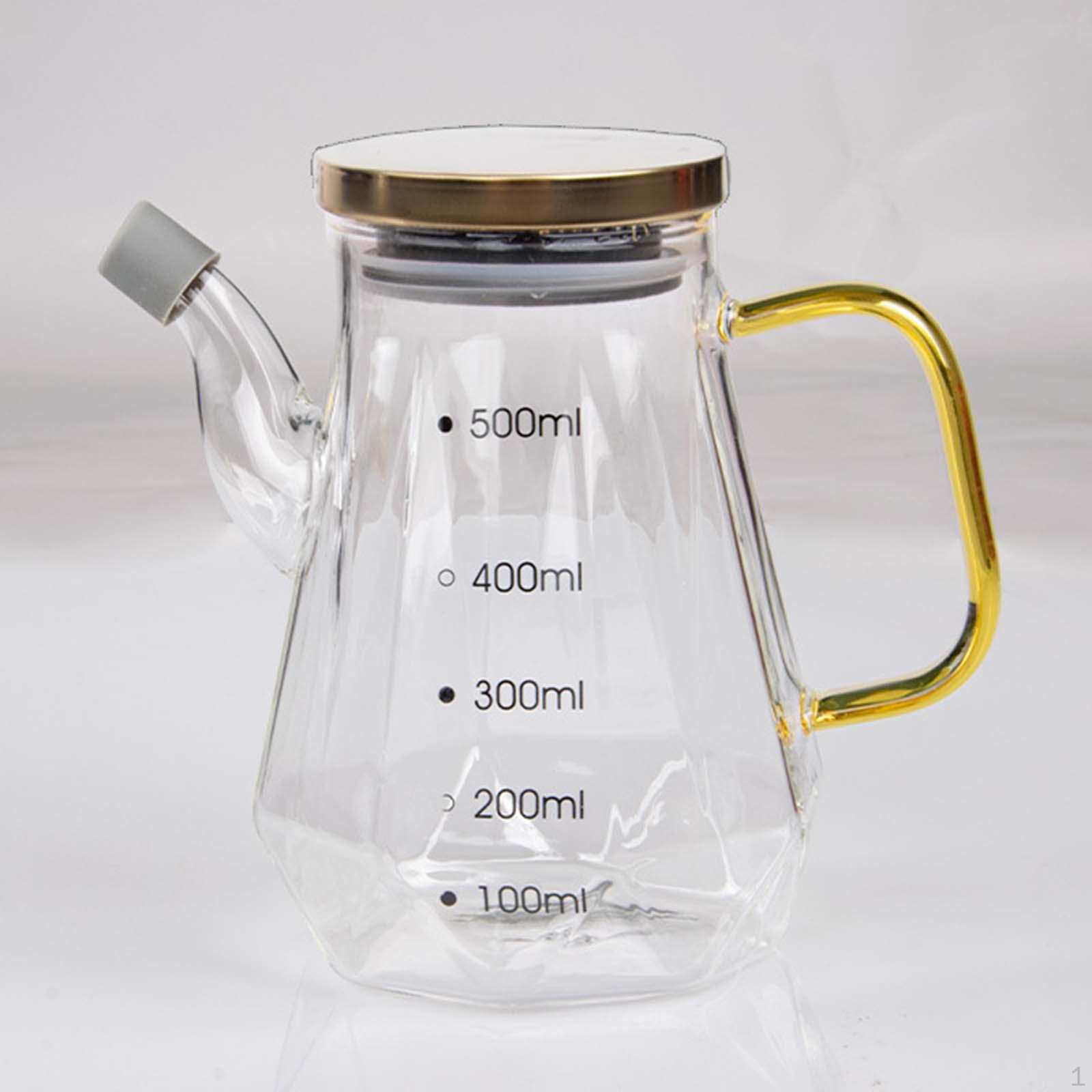 Borosilicate Glass Oil Dispenser with Measurement for Kitchen Use 500ml