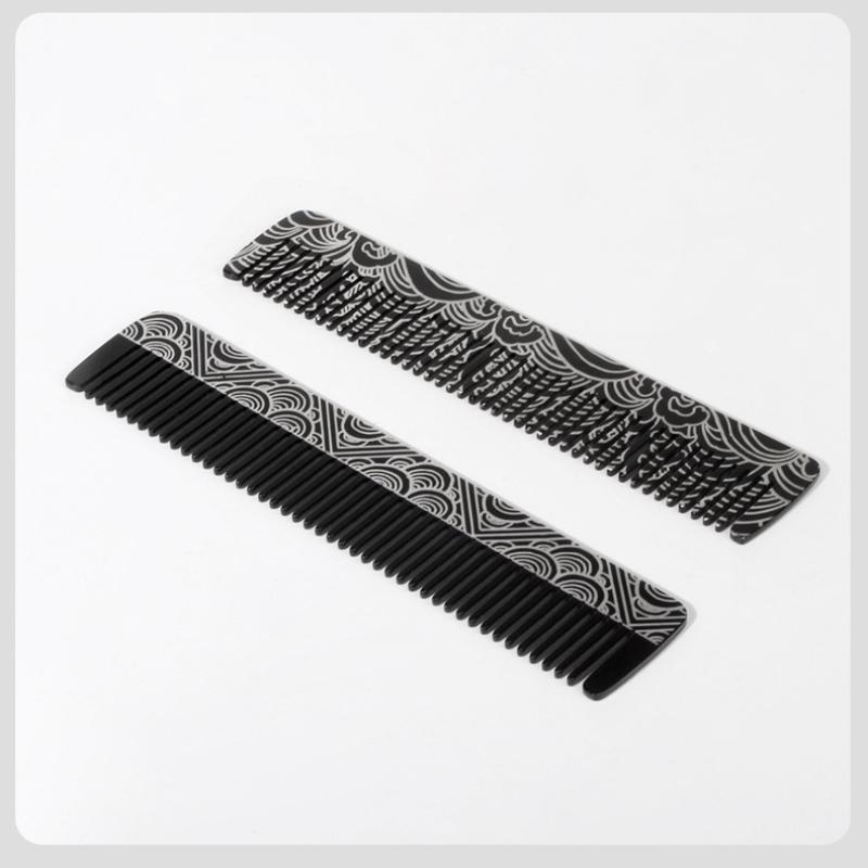 Stainless Steel Men'S Beard Comb Portable Mini Oil Head Comb For Barber Mustache Care Shaping Tools Pocket Size Hair Comb