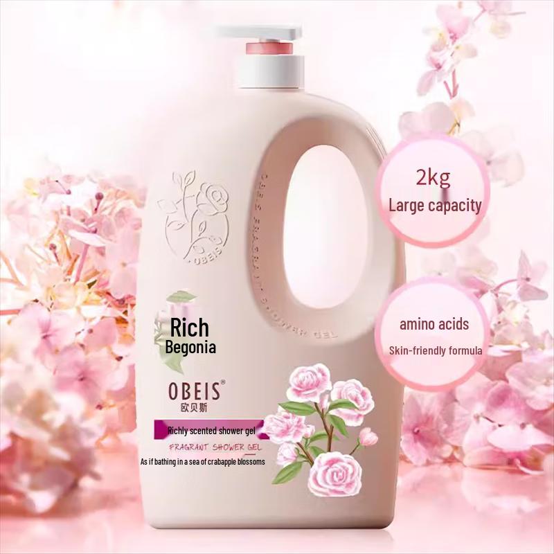 OBEIS Rich Begonia Fragrance Moisturizing Shower Gel
