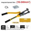 Manual Hydraulic Crimping Pliers for Copper/Aluminum Lugs, Cable Terminals, Model YQK70120240300, Portable Tool