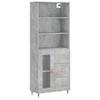 VidaXL Buffet haut Gris béton 69,5x34x180 cm Bois d'ingénierie 3189489
