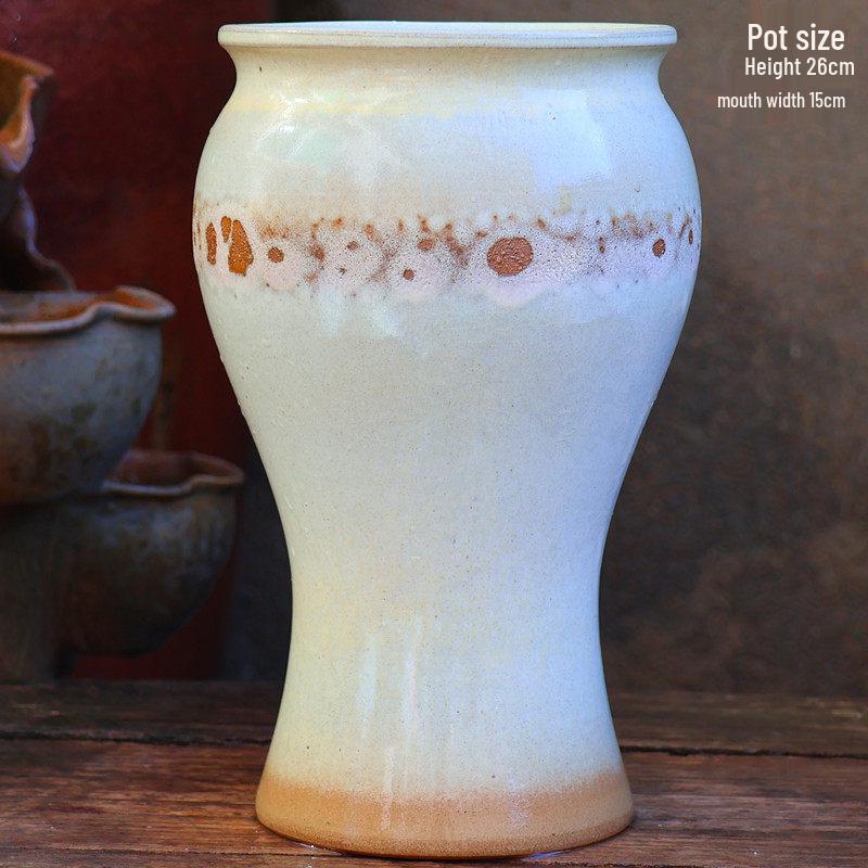 Coarse Ceramic Succulent Pot with Orchid Design – Old Tree Jade Pendant Style