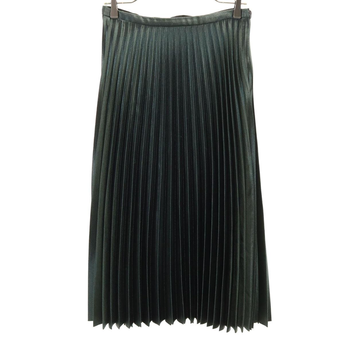 

ZARA WOMAN Long length Pleated skirt M Deep green Women Used