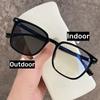 Fashionable Anti Blue Light Glasses Men's and Women's Square Glasses with Color Changing Lenses Casual Style