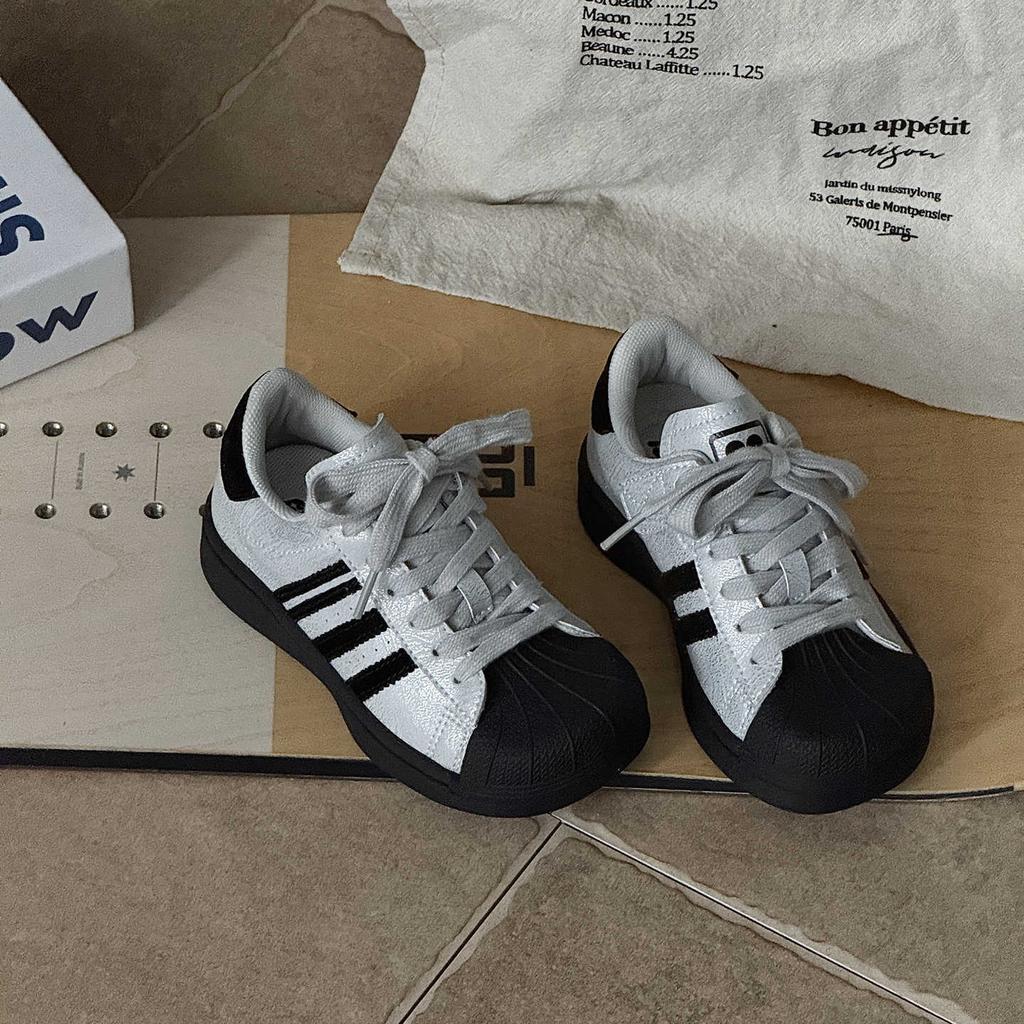 XSHX big head shell shoes new wide spread toe children's shoes boys and girls Velcro rubber outsole Wenzhou shoes autumn new