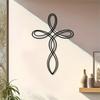 Dixon Cross Metal Wall Art Iron Openwork Silhouette Modern Religious Home Decor Valentine Christmas Gift