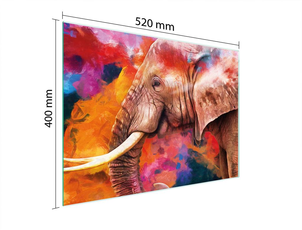 SZKLANA DESKA DO KROJENIA 52x40 SŁOŃ