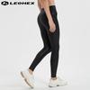 [LEOHEX] Ladies Stretch Lycra Leggings Pants Sexy Luster High Waist Tights (black, L)
