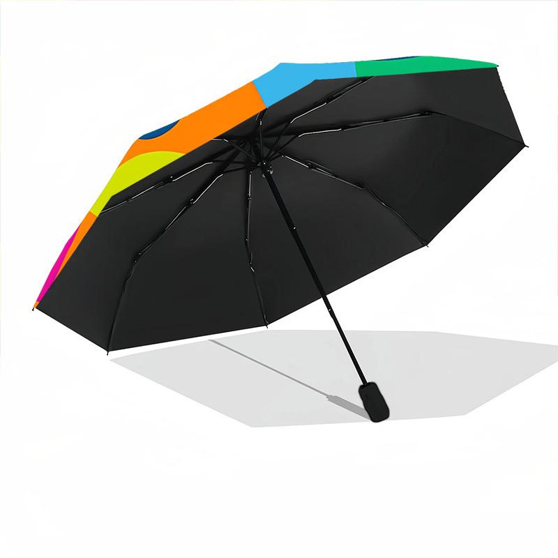 1pc Colorful Abstract Automatic Open/close Folding Umbrella, Compact Portable Travel Umbrella, Cute Umbrella, Durable Construction yy260328006